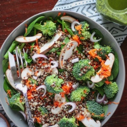 Veggie Packed Quinoa Spinach Salad aka “The Rowhouse”